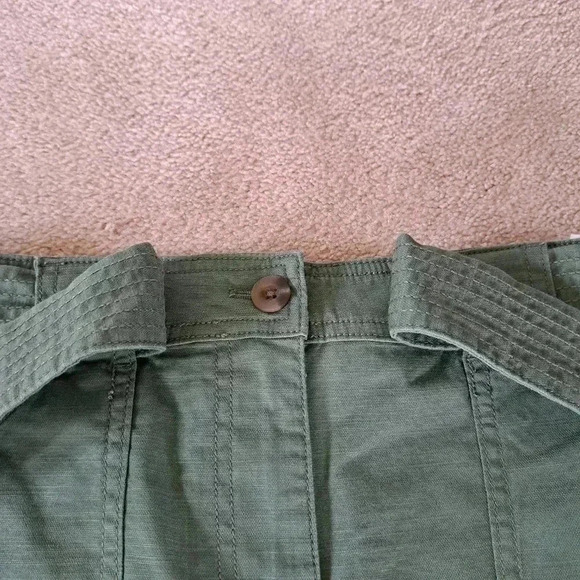 New! Kersh Utility Skirt Green Small Belted Stretch Casual Skirt Canvas NWT - Picture 5 of 10